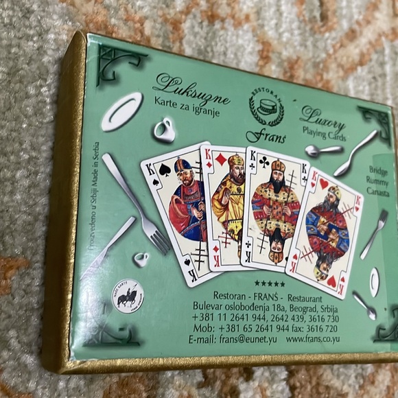 Vintage Serbia Restoran FRANS Double Deck of Luxury Playing Cards Set - Picture 2 of 6